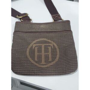 TOMMY HILFIGER WOMENS BROWN LOGO SMALL CROSSBODY BAG